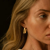 Gold Square Earrings