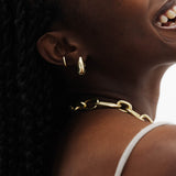 Gold Eye Drop Earrings