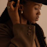 Gold Eye Drop Earrings