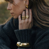Gold Small Crystal Ring