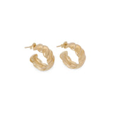 Solid Gold Plait Earrings
