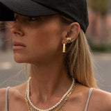 Gold Square Earrings