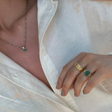 Gold Singapore Necklace Jasper