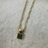 Gold Singapore Necklace Jasper