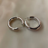 Silver Bold Hoops