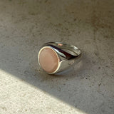 Signet Ring - Pink Opal