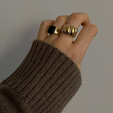 Gold Signet Ring - Onyx