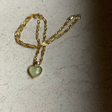 Gold Singapore Necklace Aqua Agate