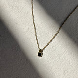 Gold Singapore Necklace Onyx